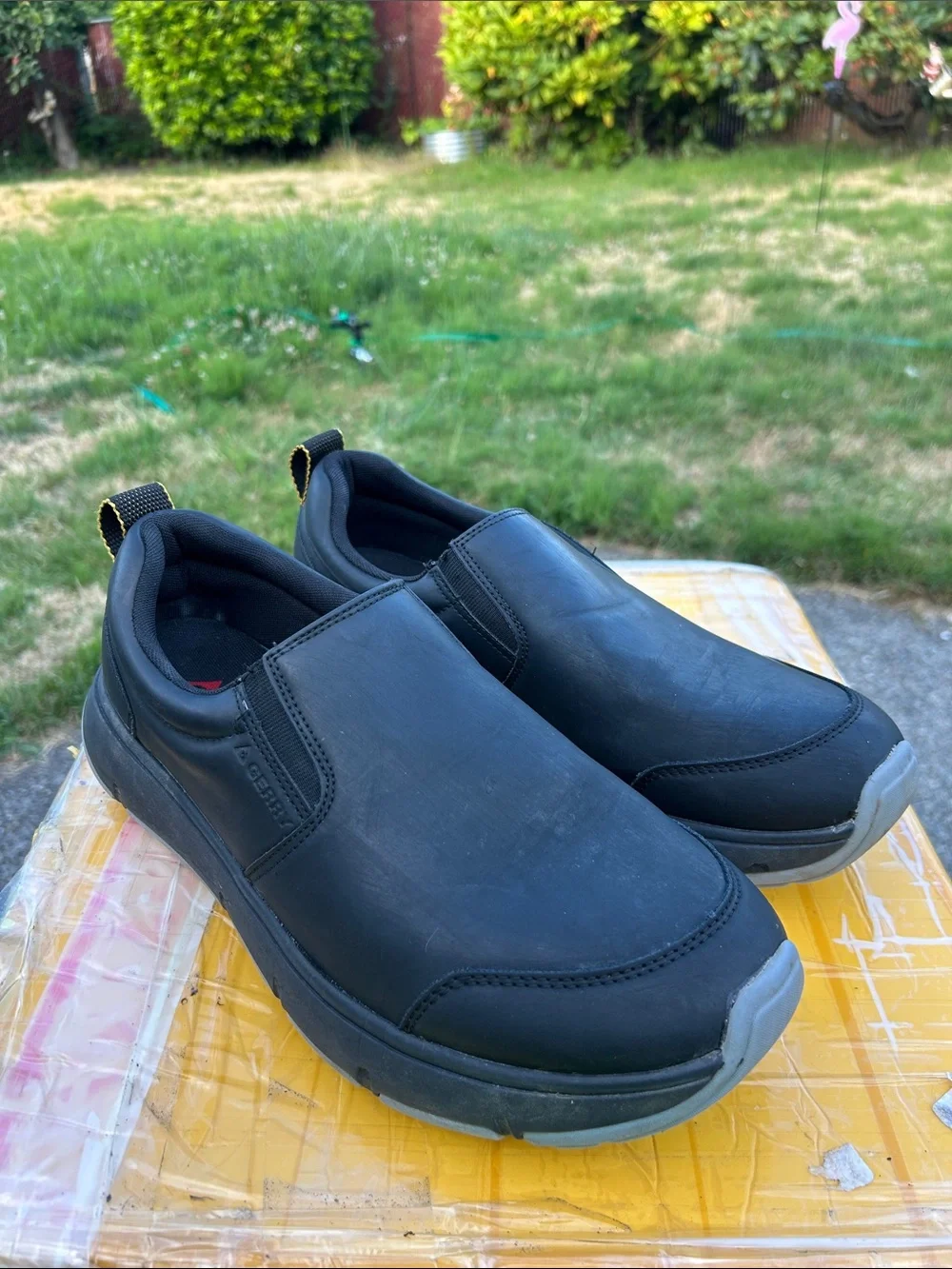 Gerry Moc II Men's Black Slip-On Work Waterproof Shoes Size 12